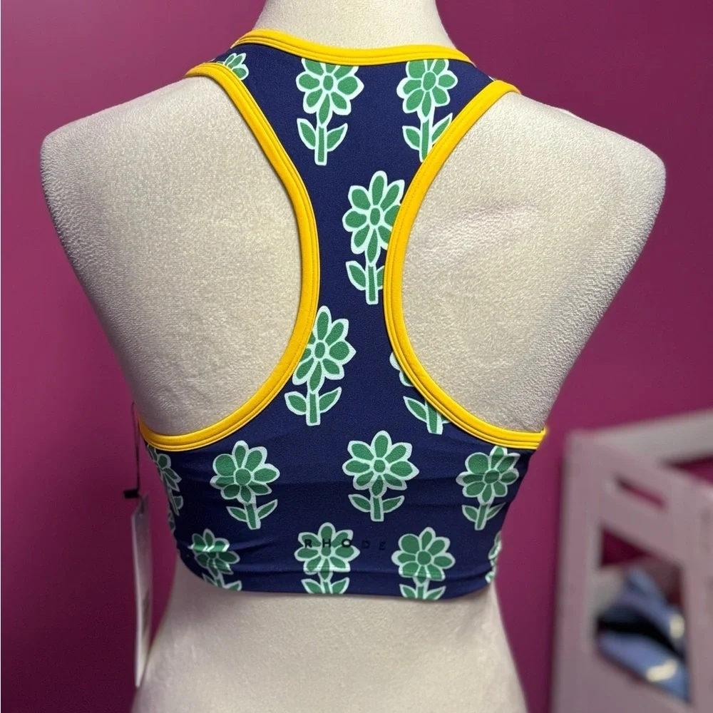 RHODE ladies Cobalt Floral “Mia” Swim Top NWT